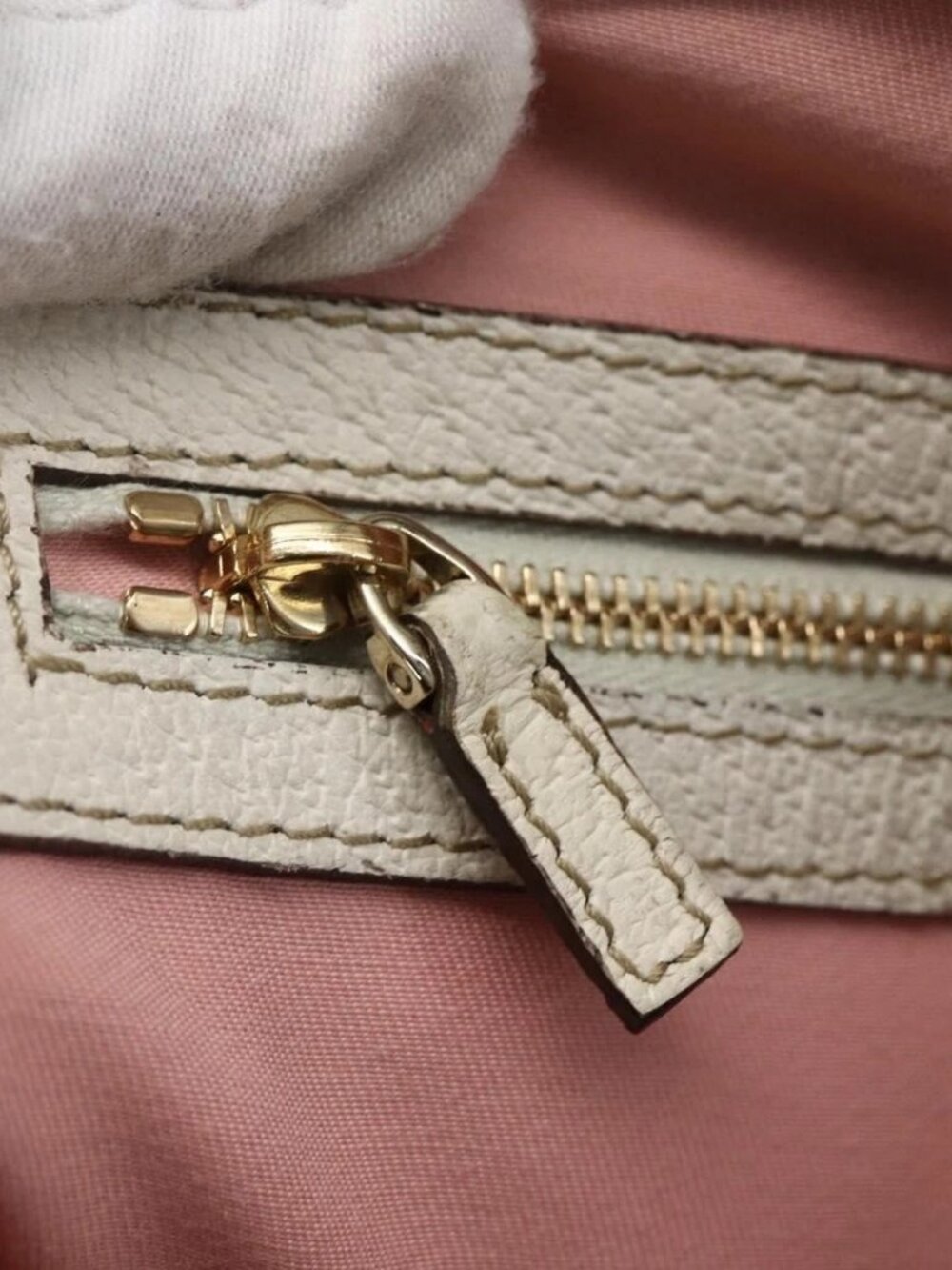 GUCCI GG Canvas Sherry Line Tote Bag Pink Gold - Picture 12 of 16